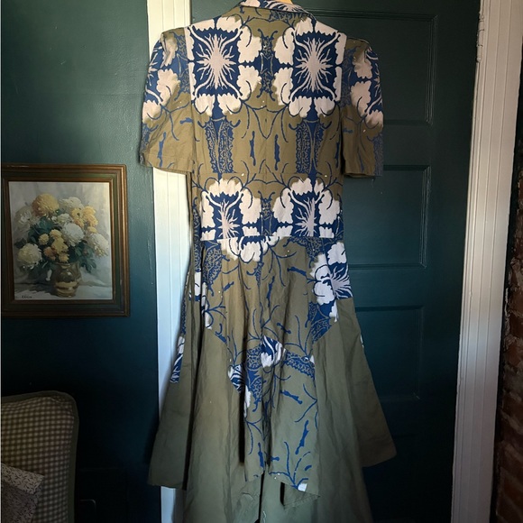 Making The Cut Gary Self Tie Dress Faded Army Royal Blue NWT - Picture 7 of 7